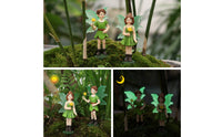 2 Pieces Garden Fairy Pair Miniature Fairy Figurines Hand-Painted for Planter