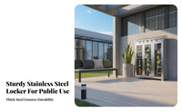 Rust Resistant Stainless Steel Service Cabinet Lockable Glass Door Emergency Cabinet Heavy Duty Community Convenience Station Large Capacity for Residents, Property Managers, Hospital, School, Office Building, Supermarket