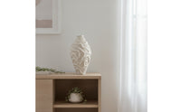 Vase with Undulating Texture Textured Resin Vase Organic Flower Holder for Shelf Display