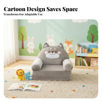 Foldable adaptable Lounger Chair Soft and Comfortable Fold-extendable creature Sofa Child-Safe closure kids' Furniture Machine cleanable Cover for Toddlers, Parents, literature Corner, Playroom, Nursery, Living Room
