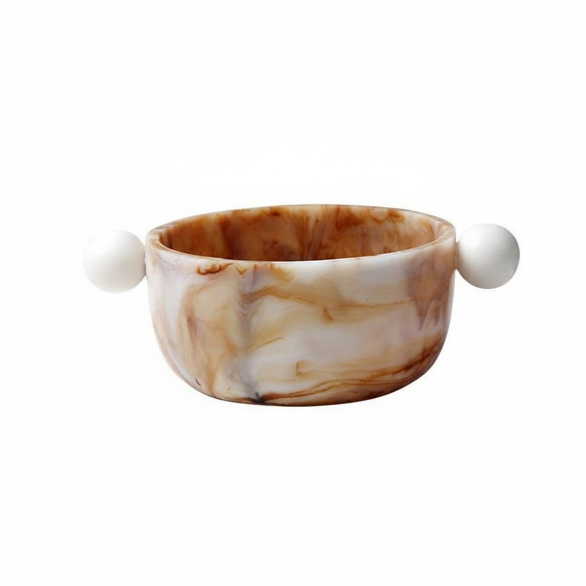 Resin Bowl Imitation Ox-Bone Marbled Bowl Modern Minimalist