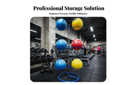Stainless Steel Frame Exercise Ball Storage Rack Detachable Exercise Ball Stand Heavy Duty Construction Rust-Resistant for Personal Trainers, Studio Owners, Fitness Club, Physical Rehabilitation Healthcare Facility