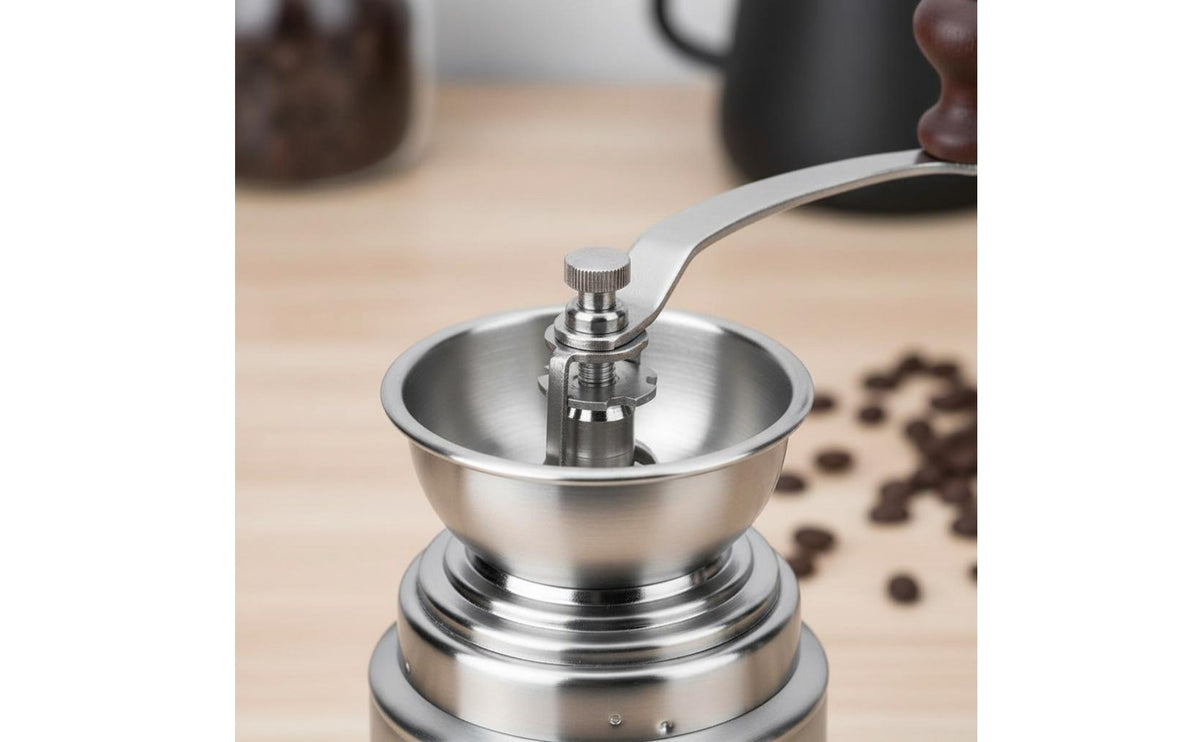 Manual Coffee Grinder Easy to Clean Stainless Steel Coffee Grinder Kitchen Appliance Adjustable Pulverize Size Quiet Function