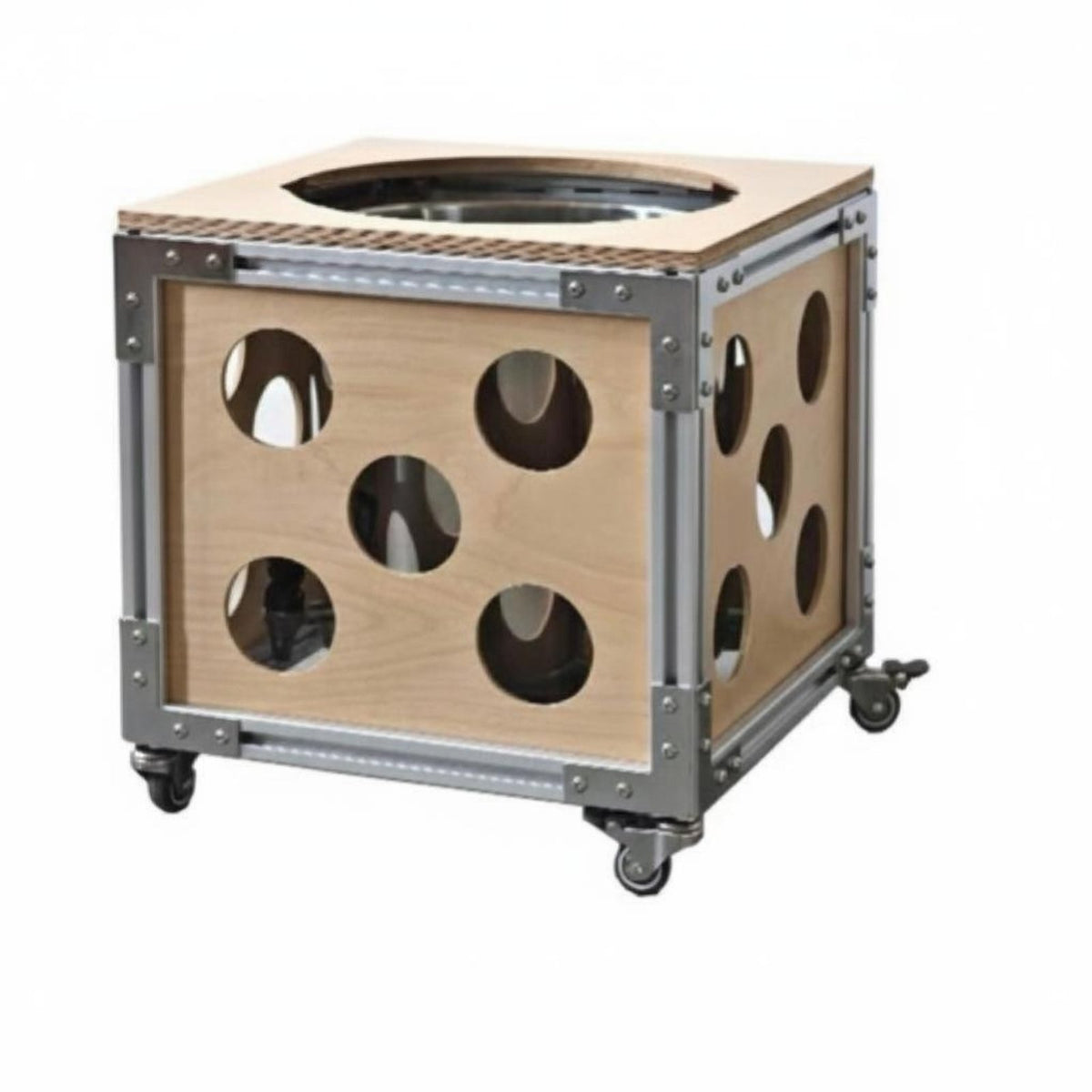 Space-Saving Rolling Plant Cart Multi-Purpose Rolling Planter with Container Industrial Design Flower Pot Holder Heavy-Duty for Cafe Owners, Apartment Dwellers, Coffee Shop, Indoors, Balcony, Living Room