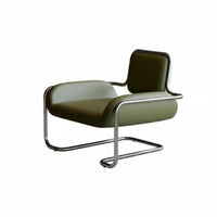Modernist Inspired Serpentine Form Seat Modern Design Accent Armchair Minimalist Aesthetic Lounge Chair Statement Piece for Interior Designers, Apartment Dwellers, Living Room, Reception Area, Bedroom, study corner