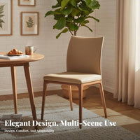 Upholstered Wooden Chair Modern Minimalist design Upholstered supportrest Chair Nordic look Indoor Seating for Families, Adults, Home, Kitchen, Study