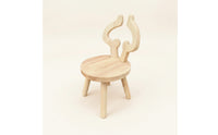 Natural Wood Stool with Backrest Wooden Children's Chair Easy to Clean Kids Stool Safe for Playroom