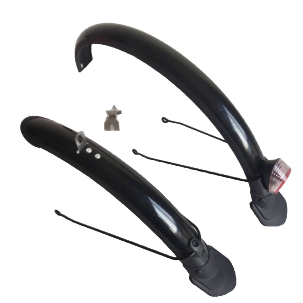 2 Pieces Cycle Mudguard Set Glossy Folding Bike Mudguard Universal Bike Fenders Set for Commuters