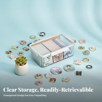 Clear badge Storage Container Transparent Clear-Lid Collectible Case debrisresistant