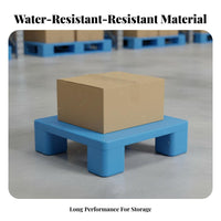 High Load Capacity Plastic Moisture-Proof Mat Shock Resistant Heavy-Duty Plastic Skid Anti-Slip Surface Warehouse Floor Grid Food-Grade Material for Logistics Personnel, Factory Employees, Homeowners, Supermarket, Garage, Basement