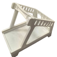 Angled Thermal Printer Stand Elevated Waybill Box Holder Space Efficient Plastic Stand with Sloped Platform Anti-Slip for Shipping Stations
