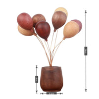 Air-Filled Bouquet Ornament Decorative Wooden Balloon Decoration for Table Display