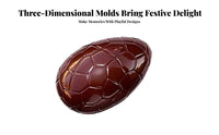 Easter Egg Chocolate Cast form Patterned Design Egg Cast form Food Material Cooking Supply for Cooks, Kids, Holiday Celebrations, Parties, Kitchen