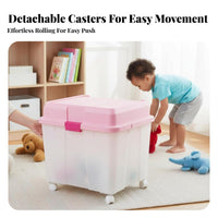 Lidded Stackable Box With Lid Large Lidded Container Built-in Handles for children