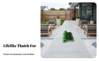 Tropical Design Artificial Thatch Roll Weather Resistant Synthetic Straw Roll Authenticistic Look Imitation Roof Covering Fire Retardant for Landscape Designers, DIY Enthusiasts, Gazebos, Resorts, Garden, Theme Parks