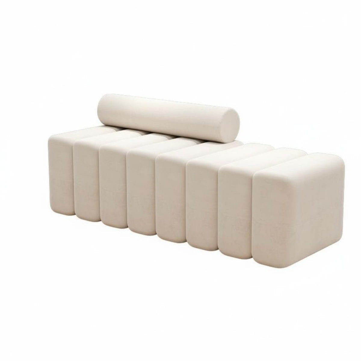 Multi-Functional End-of-Bed Bench Multipurpose Design Wavy Seat Ottoman Modern Aesthetic Long Stool Soft Upholstery for Homeowners, Interior Designers, Business Owners, salon, Reception Area, Living Room, Entrypath