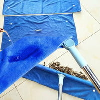 Cleaning Mop Head Replacement with Secure Fastening System, Reusable Microfiber Mop Pads
