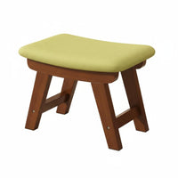 Hardwood Wood Legs Padded Ottoman Modern Design Upholstered Cube Pouffe Fabric Upholstery Low Stool Multi-Purpose for Apartment Dwellers, Interior Decorators, Living Room, Entryway, Hallway, Bedroom