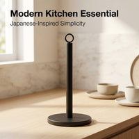Dining Table Paper Towel Holder, Minimalist Japanese-Style Dispenser for Home Cooks, Stainless Steel Brushed Tissue Countertop Kitchen Accessory