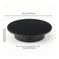 360-Degree Rotating Display Stand Electric Motorized Turntable Automatic Rotating Platform Tabletop for Photographers, Online Sellers, Collectors, Product Photography, Livestreaming, Exhibitions