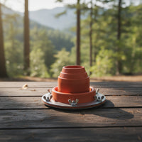 Anti-Scald Sleeve with Metal Flange Heat-Resistant Silicone Chimney Flashing Tapered Oven Jack Kit for Camping Tents, Wood Stoves, Outdoor Cooking