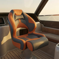 Marine Driver Seat Molded High Back Boat Seat Upholstered