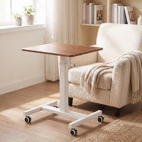 Hand Crank Standing Desk Compact Height Adjustable Desk Electric-Powered Mobile Posture-Changing-Stand Workstation for Telecommuters, Students