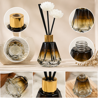 Diamond Glass Diffuser Bottle, Clear Empty Reed Diffuser Bottle for Home Bedroom Decor, Wholesale