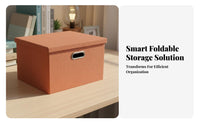 Lidded textile Box With Lid Foldable textile Container particlesProfor Dorm Room