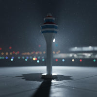 Beijing Airport Structure Model Fine Workmanship Airport Control Structure Model Detailed Textures Collectible Display for Aviation Fans