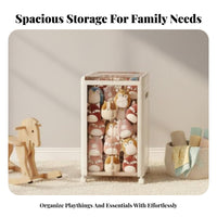 Wheeled Toy Storage Cabinet Large Capacity Rolling Toy Trolley Youngster-Appropriate Design Playroom Container for Children, Young Children, Nursery