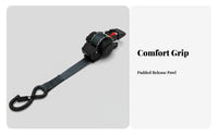 4 Pieces Tangle Tangle-Resistant Heavy Duty Ratchet Tie-down Quick Release Mechanism Retractable Ratchet Strap S-Hooks for Truck Drivers
