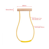 Natural Latex Arm Wrestling Coach Portable Forearm Workout Tool Beech Wood Handle Bicep Training Band Long-Lasting Construction for Bodybuilders