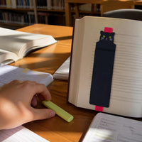 Cartoon Silicone Pencil Case with Bookmark for Students, Portable Storage Pouch