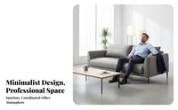 3-Seater Business Couch Includes Coffee Table Sofa Set Modern Design Lounge Seating for managerials, Reception Area, management suite, Waiting Room