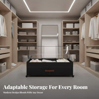 Wheeled Design Rolling Storage Container Space-Saving Rolling Storage Bin Lowheight Organizer Box Multi-Purpose for Students, Apartment Dwellers, Homeowners, under-bed, Bedroom, Dorm Room, Closet