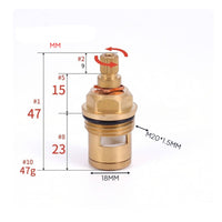 Faucet Valve Cartridge Brass Ceramic Disc Cartridge Faucet Valve Core Sturdy Wear Resistant for Plumbers, Plumbing Maintenance
