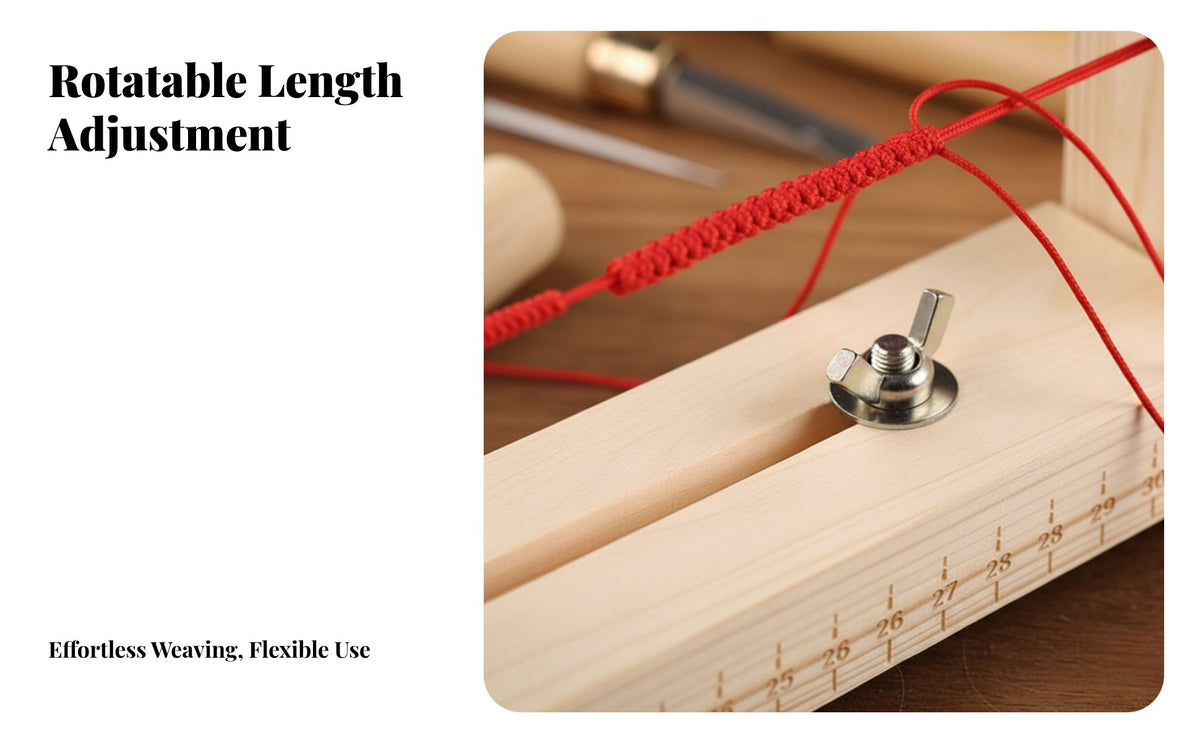 Wooden Weaving Frame Secure Hold Adjustable Bracelet Jig Rope Knotting Board Versatile Paracord Jig Tool Easy to Use