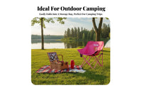 Parent-Child Sizes Collapsible Moon Chair Foldable Ultralight Backpacking Chair Lightweight Portable Seat Compact Design for Children, Families, Fishing, Picnic, Picnics, Hiking