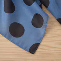 Polka Dot Silk Blend Scarf for Women, Lightweight Breathable Square Neck Scarf