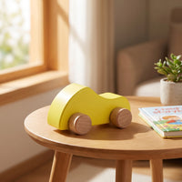 Smooth Wooden Toy Car with Wheels Compact Wooden Toy Car Lightweight Toys Easy-to-Grasp for Fine Motor Practice