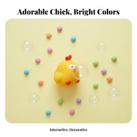 Cute Design Bubble Blowing Chicken Toy Desk Ornament Squishy Chick Toy Ultra Soft for Children, Adults, Office