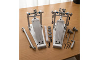 Double Bass Drum Pedal Metal Double Pedal with a Drive Shaft Shaft Stable Hardware for Drummers, Stage, Studio