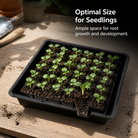 Seedling Tray with Drainage Holes and Humidity Dome, Multi-Size Plant Germination Kit for Succulents, Fruits, and Vegetables