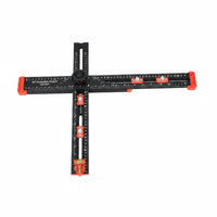 Multi-Function Double Hole Positioning Ruler Quick Marking Drilling Positioning Ruler Woodworking Hole Jig