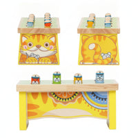 Early-Learning Whack-Arodent Toy Tabletop Wooden Toy with Pegs Compact Interactive for Toddlers, Young Children, Playrooms, Preschools