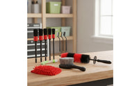 12 Pieces Microfiber Car Detailing Brush Set Professional Automotive Cleaning Brush Kit Long Handle Car Wash Kit with Glove Water Absorption