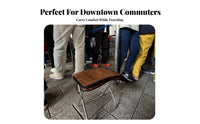 Foldable Pocket Travel Seat Lightweight Folding Camp Stool Easy Setup Compact Chair High Load Capacity for Travelers, Concert-&goers, Public Transport, Traveling, Waiting in Line, Outdoors