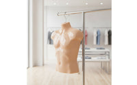 Male Torso Display with Hook Glossy Hanging Mannequin Torso Hanger for Clothing Sellers
