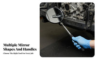 Telescopic Inspection Mirror Portable Inspection Mirror Clear Distortion View for Mechanics, Technicians, Machine Maintenance